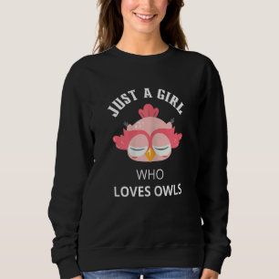 Sudadera Sólo Una Chica Que Ama Búhos Búho Dormilón Mujeres