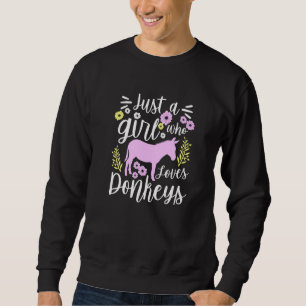 Sudadera Sólo Una Chica Que Ama Burros Burro