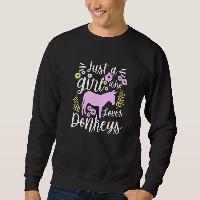 Sudadera Sólo Una Chica Que Ama Burros Burro (Anverso)