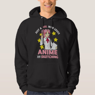 Sudadera Solo una chica que ama el anime y dibujar chicas A