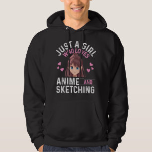 Sudadera Solo una chica que ama el anime y el boceto divert