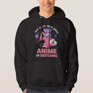 Sudadera Sólo una chica que ama el anime y el dibujo a mano