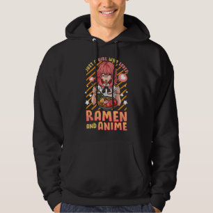 Sudadera Solo una chica que ama el anime y el ramen kawaii 