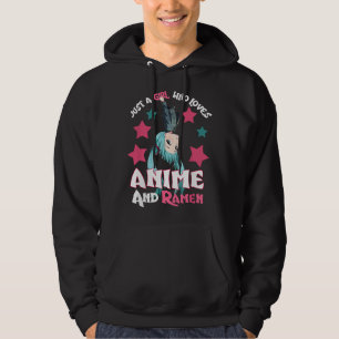 Sudadera Solo una chica que ama el anime y el tazón de rame