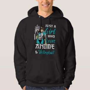 Sudadera Solo una chica que ama el anime y el voleibol