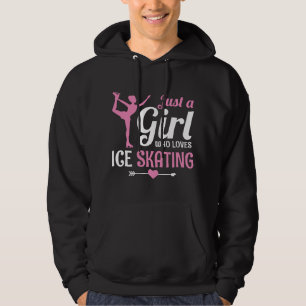 Sudadera Solo una chica que ama el patinaje sobre hielo pat