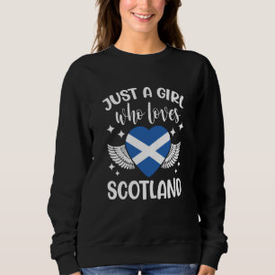 Sudadera Solo una chica que ama Escocia Escocesa