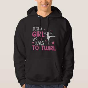 Sudadera Sólo una chica que ama hacer girar, baton twirling
