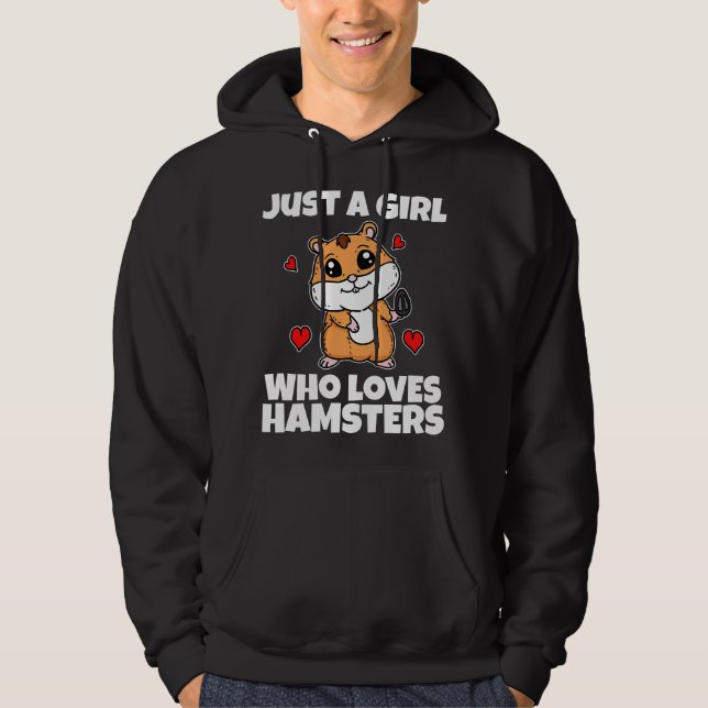 Sudadera Sólo Una Chica Que Ama Hámsters Ropa De Hámster De (Anverso)