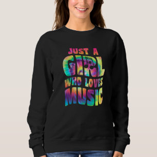 Sudadera Solo una chica que ama la música Cantante Cita Mús