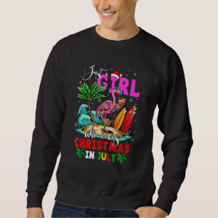 Sudadera Solo Una Chica Que Ama La Navidad En Julio Flaming