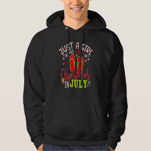 Sudadera Solo Una Chica Que Ama La Navidad En Julio Gif De