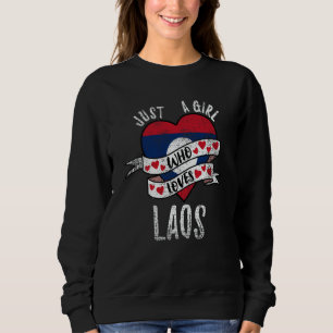Sudadera Solo Una Chica Que Ama Laos Vintage