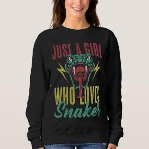 Sudadera Solo una chica que ama las serpientes divertido am