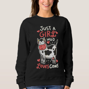 Sudadera Solo Una Chica Que Ama Las Vacas Novilla Agricul