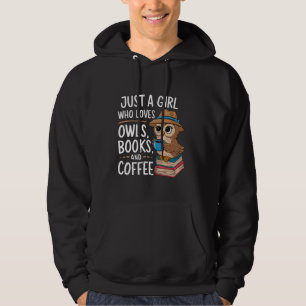 Sudadera Solo una chica que ama los búhos libros café bibli