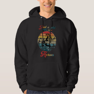 Sudadera Sólo una chica que ama los caballos de montar vint