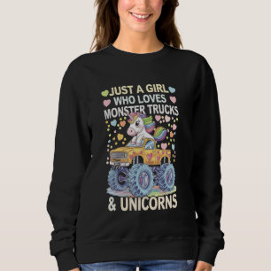 Sudadera Solo una chica que ama los camiones monstruo unico