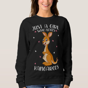 Sudadera Solo Una Chica Que Ama Los Canguros Por Las Mujere