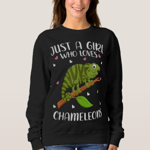 Sudadera Sólo Una Chica Que Ama Los Chameleons Para Las Muj