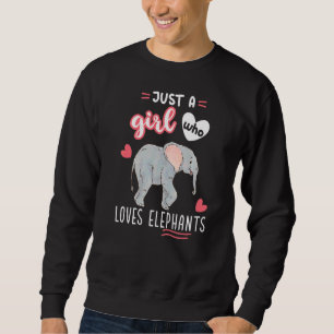 Sudadera Solo una chica que ama los elefantes