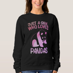 Sudadera Solo Una Chica Que Ama Los Pandas Para Las Mujeres
