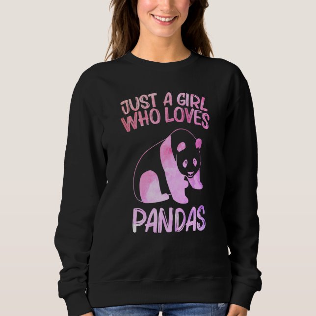Sudadera Solo Una Chica Que Ama Los Pandas Para Las Mujeres (Anverso)