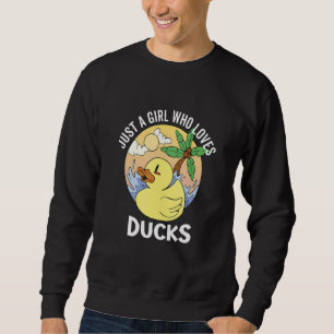 Sudadera Solo Una Chica Que Ama Los Patos Palma Atardecer N