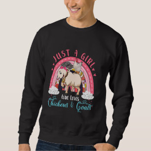 Sudadera Solo Una Chica Que Ama Los Pollos Y Las Cabras Arc