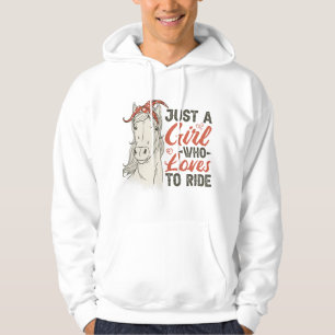 Sudadera Sólo una chica que ama montar, mujeres que montan 