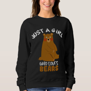 Sudadera Sólo una chica que ama osos Disfraz de oso pardo l