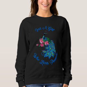 Sudadera Sólo Una Chica Que Ama Pavos Reales Galaxia