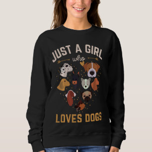 Sudadera Solo Una Chica Que Ama Perros Divertido Cachorro L