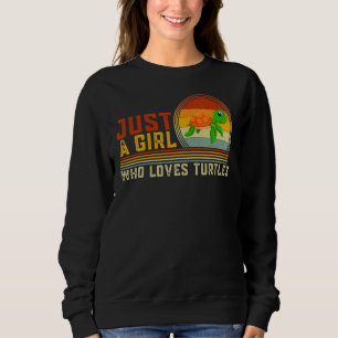 Sudadera Solo Una Chica Que Ama Tortugas Cute Tortuga Anima