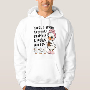 Sudadera Solo una mamá tratando de mantener a sus patos en