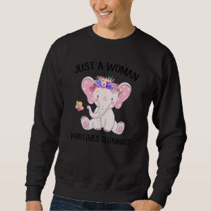 Sudadera Sólo una mujer que ama a los elefantes