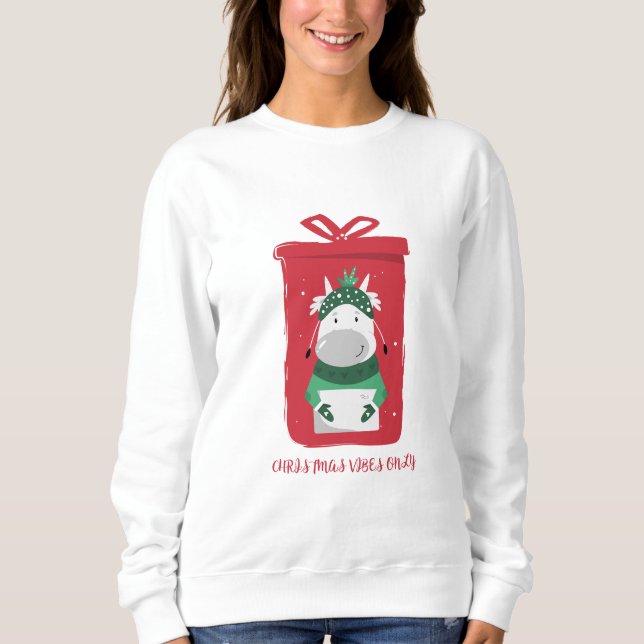 Sudadera Sólo vibes navidades (Anverso)