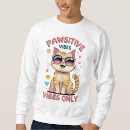 Sudadera Sólo vibraciones patéticas - Gato lindo con gafas 