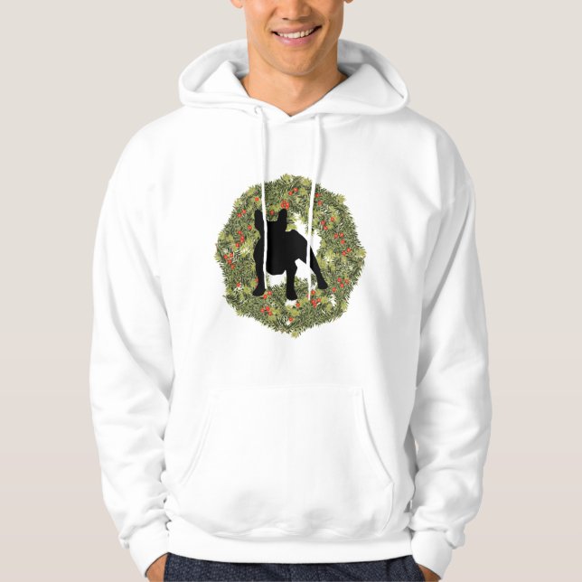 Sudadera Sombra de Bulldog francés en una guirnalda (Anverso)