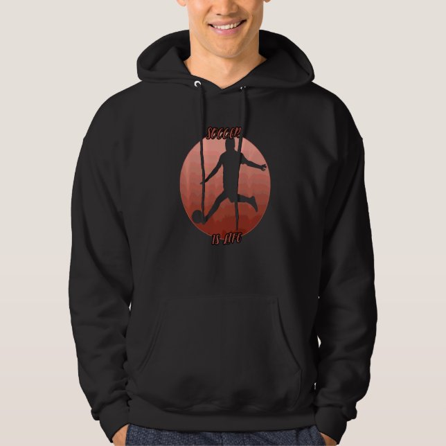 Sudadera Sombra De Fútbol En Un Círculo Rojo (Anverso)