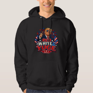 Sudadera Sombras de bandera rojas blancas y enormes
