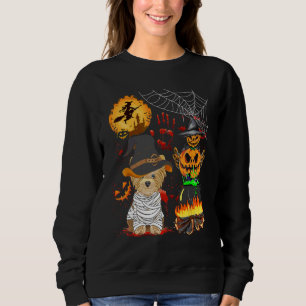 Sudadera Sombrero de Bruja de Calabaza Yorkshire Terrier Pe