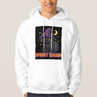 Sudadera Sombrero de Bruja Gato Negro Temporada Espeluznant
