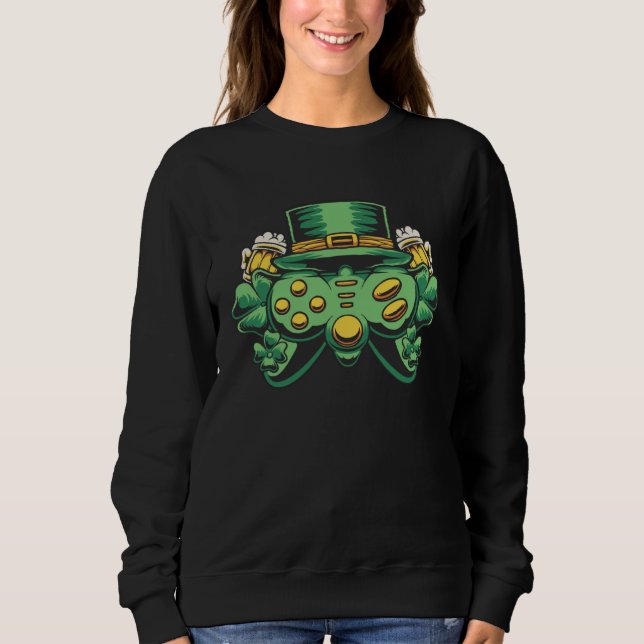 Sudadera Sombrero de juego del día de San Patricio de cerve (Anverso)