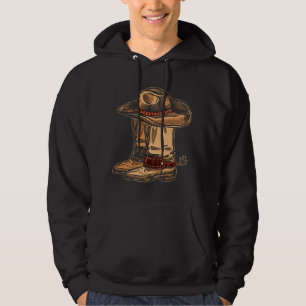Sudadera Sombrero de montar toros Rodeo Botas de baile en l