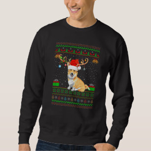 Sudadera Sombrero de reno a la altura de Corgi galés Chris