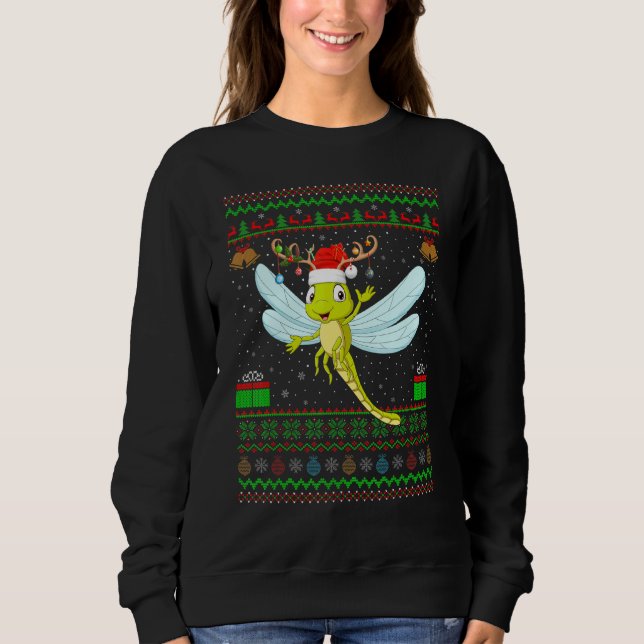 Sudadera Sombrero de reno que coincide con una libélula fea (Anverso)