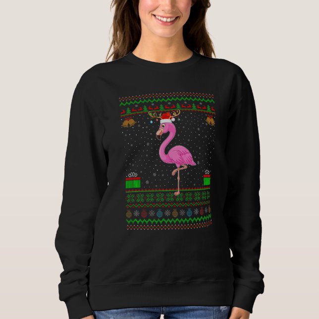 Sudadera Sombrero de reno que coincide Flamingo Flamingo Ch (Anverso)