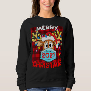 Sudadera Sombrero de reno Santa con Navidades rojos liviano