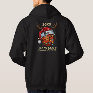 Sudadera Sombrero de Santa Baloncesto Reno Navidad Diversió